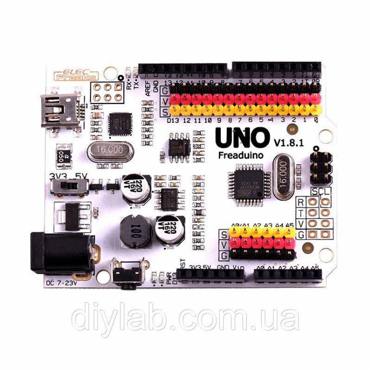 Freaduino UNO (аналог Arduino UNO з додатковими можливостями)