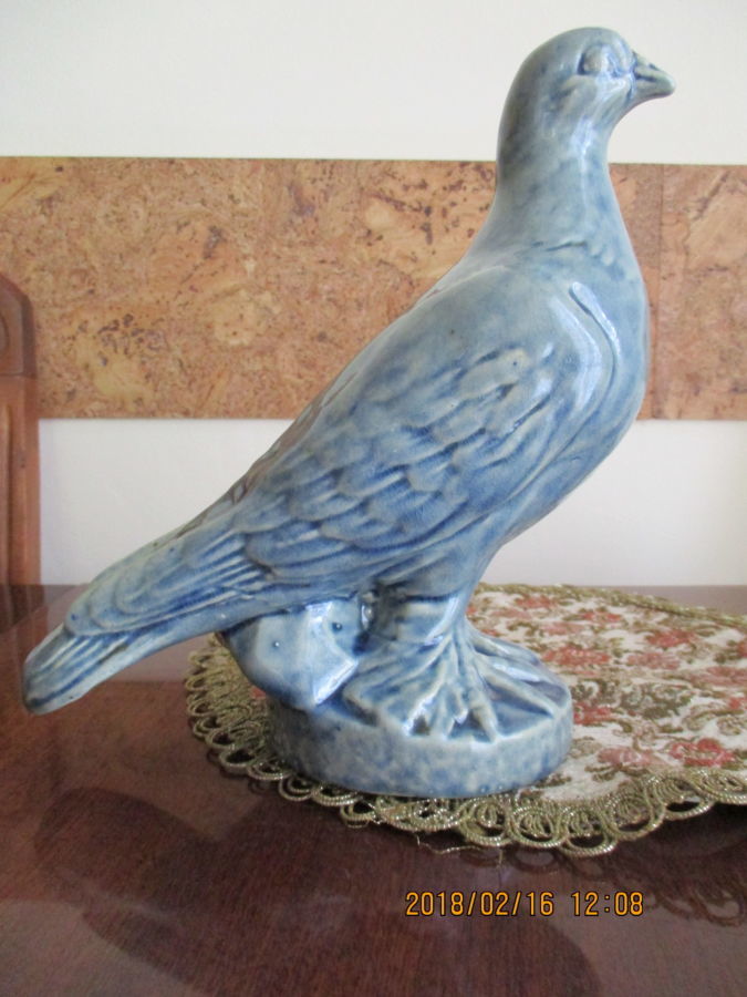 Авторська порцелянова статуетка голуб мтх 19 століття стара гжель