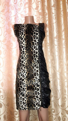 Красивое женское леопардовое платье