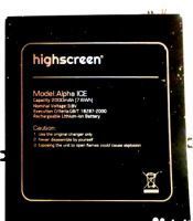 Аккумулятор Highscreen Alpha GTR, Alpha ICE, Alpha R, Alpha Rage