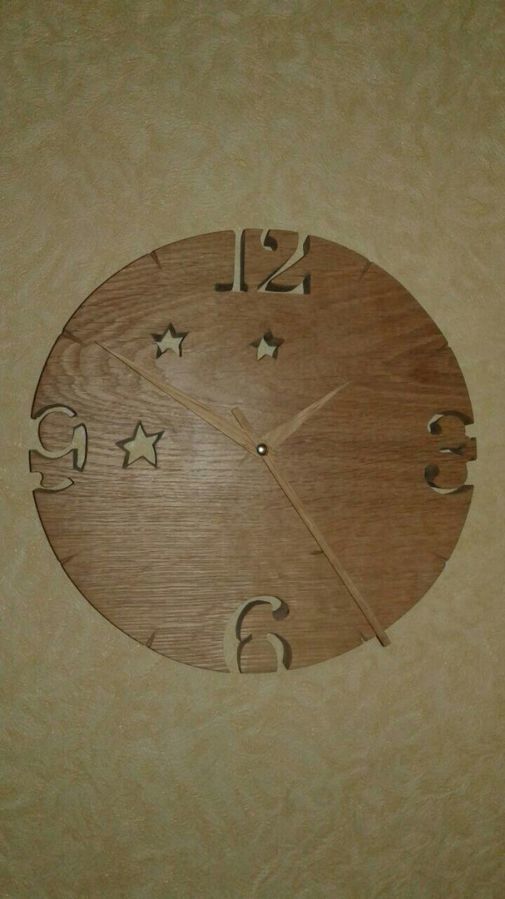 Деревянные часы ручной работы, с арабскими цифрами