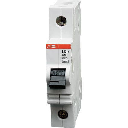 Автоматический выключатель  16A 6кА 1- полюс (тип C) (SH201-C16 ABB)