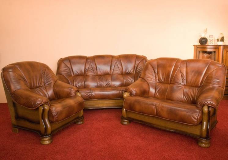 Новый кожаный диваны и кресло Арсина - Кожаная мебель комплект