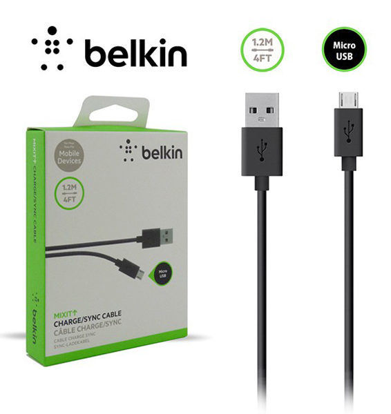 Купить кабель каб. USB+microUSB BELKIN 1,2м black (BK012) в Донецке
