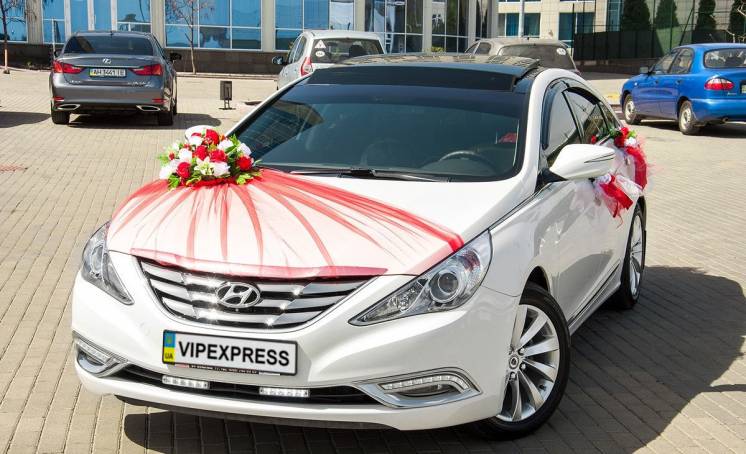 Авто на свадьбу, Hyundai Sonata (YF) свадебные кортежи, низкие цены !!