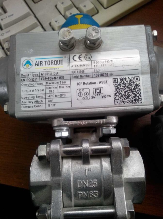 пневматический поворотный привод Air Torque AT051U D A