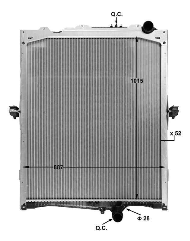 22062259 Радиатор, охлаждение двигателя NRF для Volvo FH FM FL