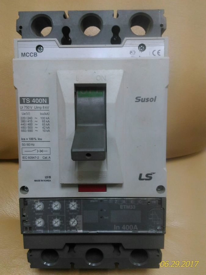 Автоматический выключатель TS400N с электронным расцепителем ETS33