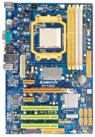 Материнская плата Biostar A770E3 (socket Am3)+процессор 2 ядра