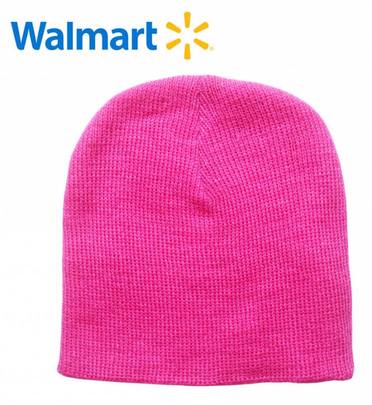 Шапка весна осень на 2-6 лет Walmart Америка розовая однотонная