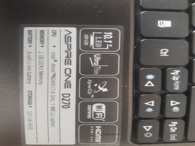 Нетбук в отличном состоянии Acer Aspire One D270-26Ckk Black