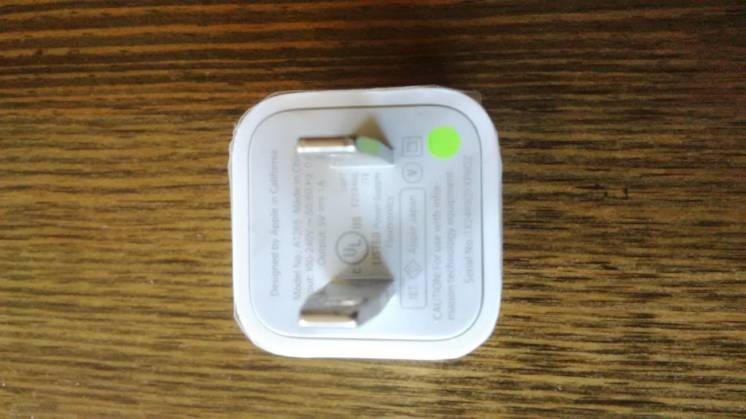 Зарядное устройство для iPhone A1265, Apple USB, белый