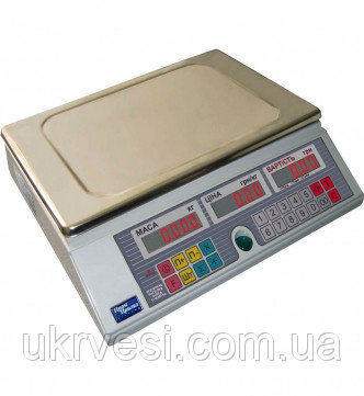 Торгівельні ваги елетронні ВТА-60/15-6-А (СИ) до 15 кг.