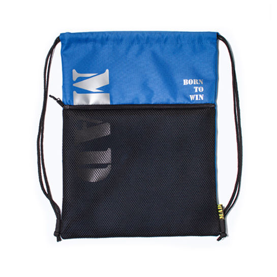 Удобный городской рюкзак-мешок синего цвета от MAD  born to win