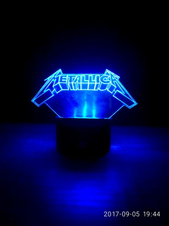 Ночник светильник лампа Металлика, Metallica, рок, музыка, подарок