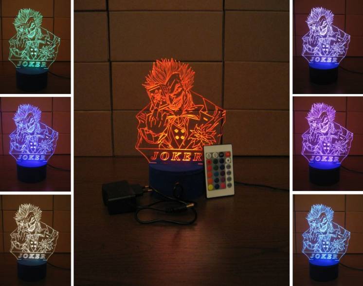 Джокер (подарок, сувенир) - 3D светильник