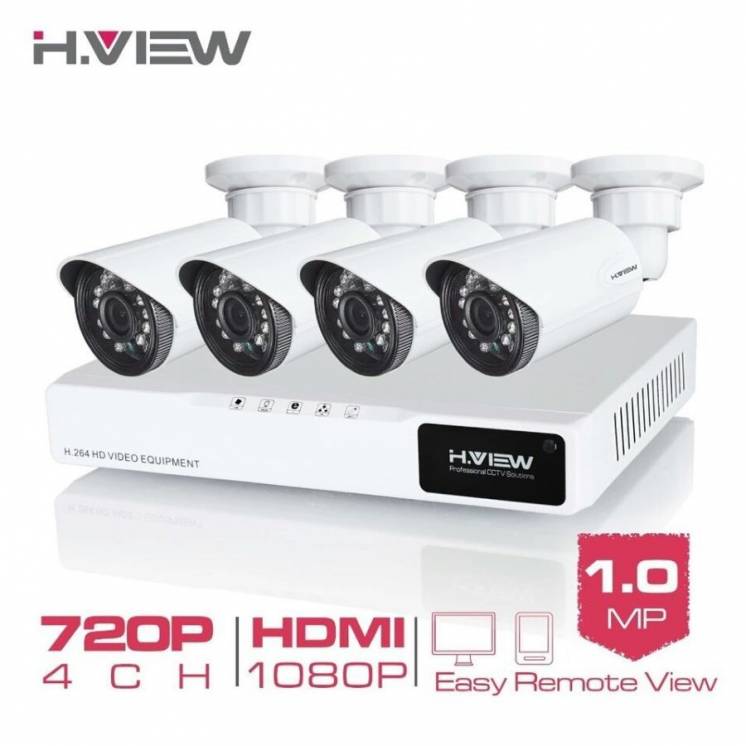 Системы видеонаблюдения H. View 4CH 720P