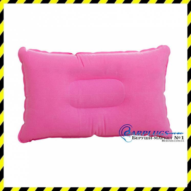 Дорожная надувная подушка прямоугольной формы, pink