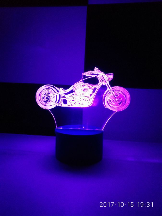 Ночник Чоппер (мотоцикл), светильник, лампа, подарок мужчине мальчику