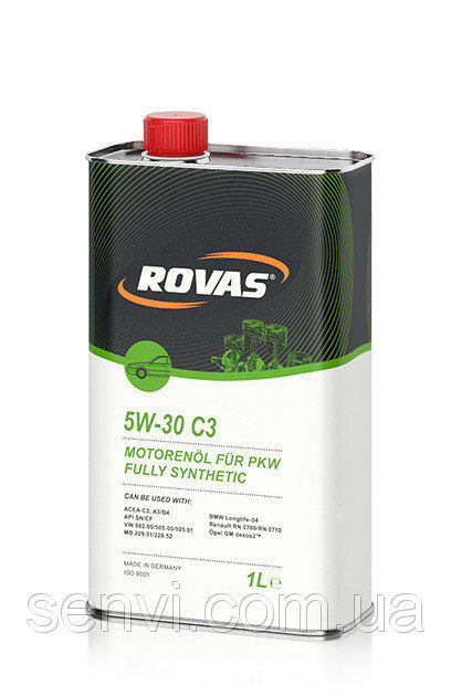 Моторное масло Rovas 5W-30 C3 / MB 229.51 (Германия)