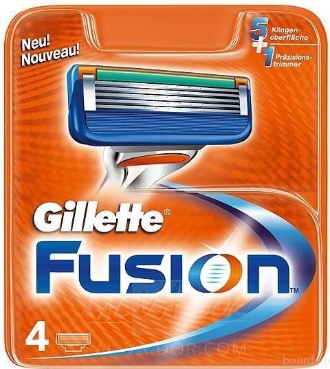 Gillette Fusion 4 шт. в упаковке