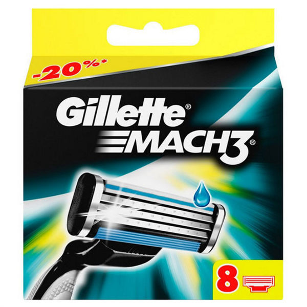 Gillette Mach3 8 шт. в упаковке