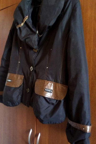 куртка(ветровка) демисезонная, 44-46р, б/у черная
