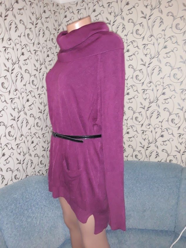 Фиолетовая туника-свитерок
