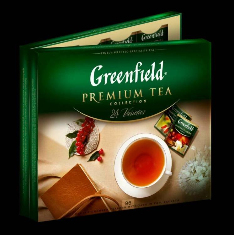 Акция подарочный набор чай Гринфилд Greenfield 96 пакетов ассорти