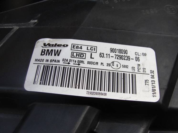 Передняя правая и левая фара ксенон для BMW X1 E84 LCi LIFT с разборки