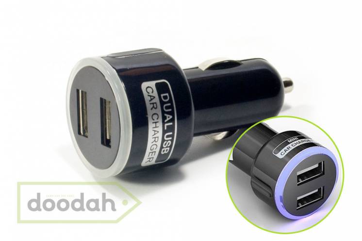 Зарядное устройство USB от прикуривателя с подсветкой - Vehemo