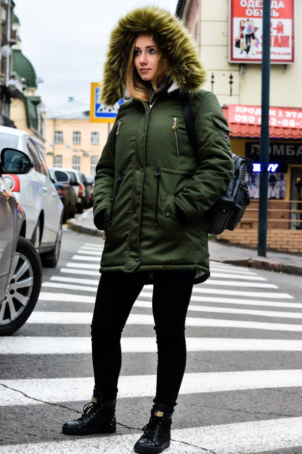Женская куртка парка на меху -25 от Arvisa