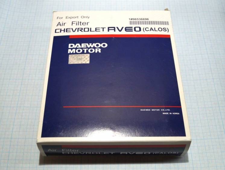 Фильтр воздушный GM Chevrolet Aveo, 96536696, оригинал