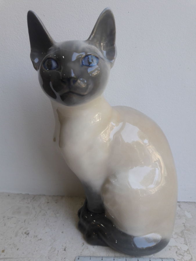 фарфоровая статуэтка Сиамская кошка. Royal Copenhagen, Дания. 1960-е