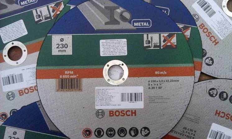 Диск отрезной 230х3,0 мм абразивный по металлу Bosch
