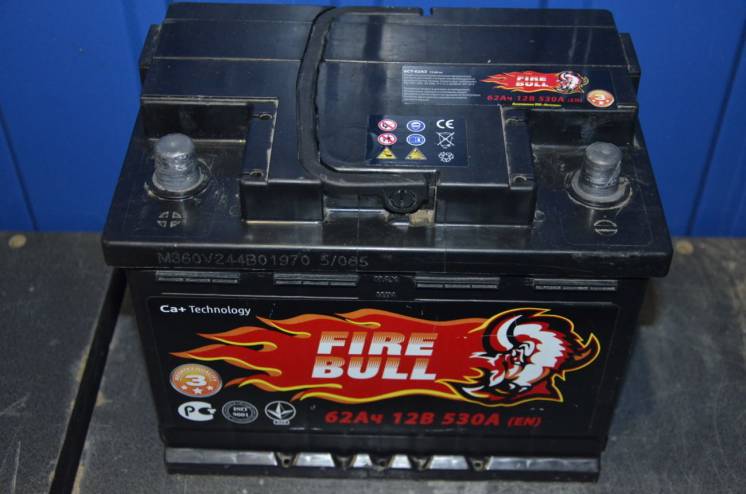 Аккумулятор Fire Bull, 62 А/ч 6СТ-62-А3