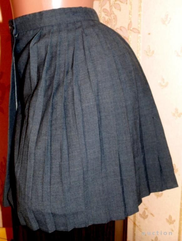 Бомбезная школьная юбка-плиссе на запах 40-44р