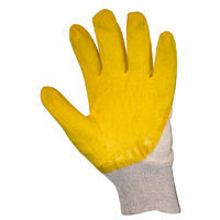 Перчатки Х-Б покрытые желтым латексом с антискольз. покрытием