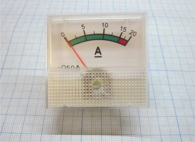 Амперметр 0 - 20 Ампер для измерения силы тока
