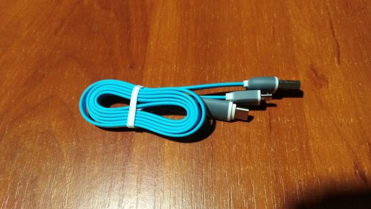Зарядной шнур (кабель) 2 в 1 micro USB, type-C. Data-кабель. 1 м.