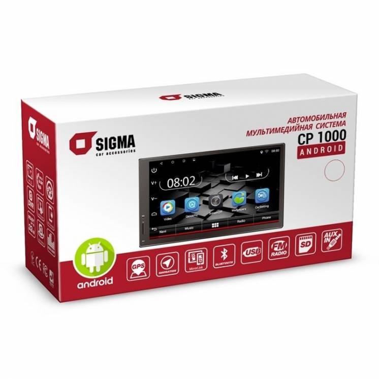 2DIN магнитола SIGMA CP-1000 Android