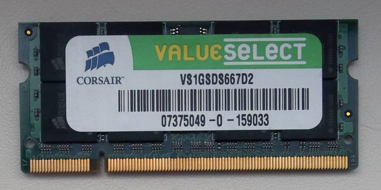 Оперативная память DDR2 1Gb CORSAIR VS1GSDS667D2