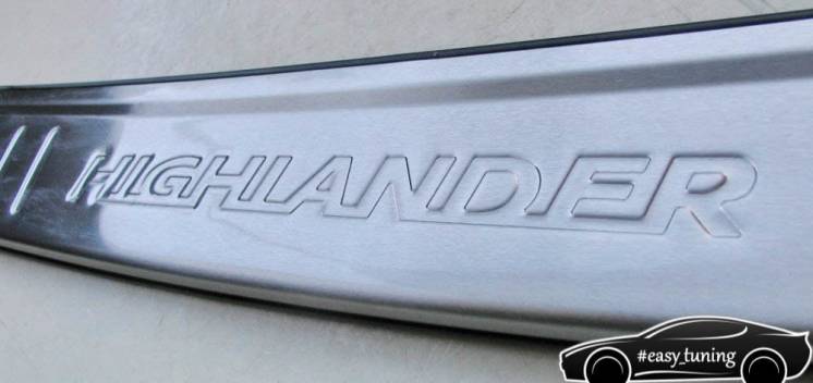 Toyota Highlander XU50 2014 накладка защитная на задний бампер тип B