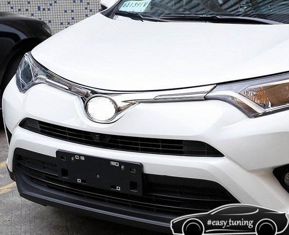 Toyota RAV4 Mk4 2016+ хром накладка на решетку радиатора верхняя