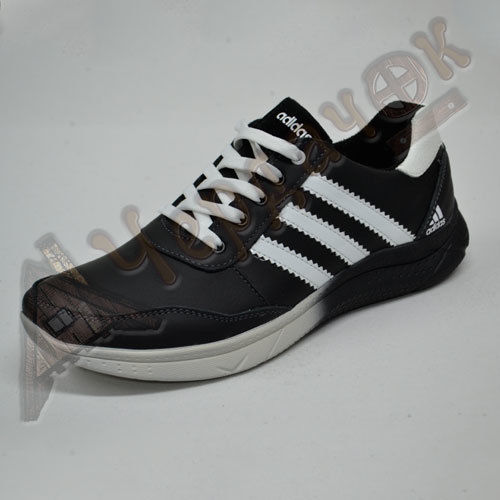 Кроссовки мужские кожаные Adidas (черные)