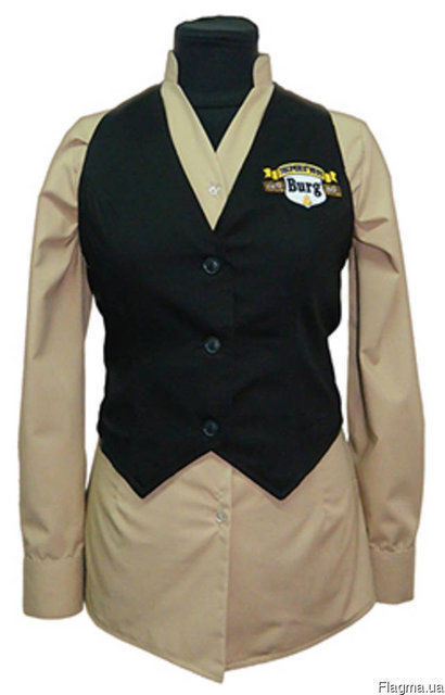Униформа для официантов: рубашка и жилет