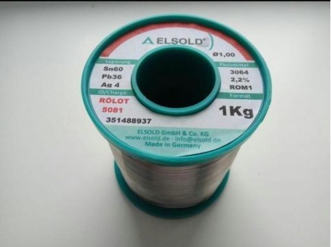 Припой оловянно-серебрянный ELSOLD Sn60Pb36Ag4, 10м(~55гр)
