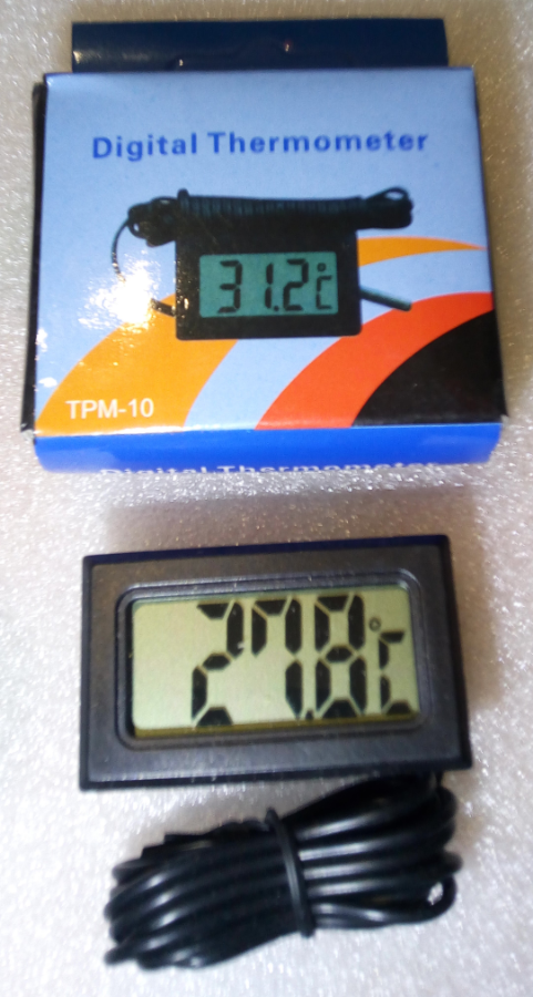 Цифровой термометр с выносной термопарой, провод 1 метр.