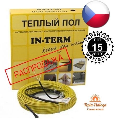 Теплый пол Нагревательный кабель In-Term 20 Вт/м. 11.6 - 18.6 м. кв.