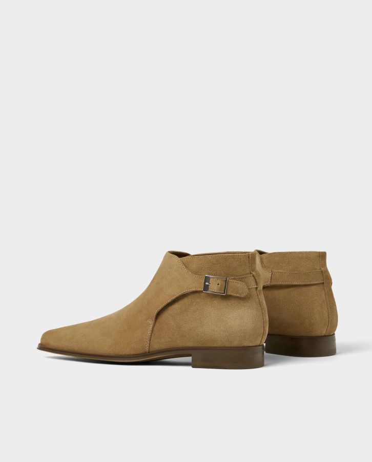 Замшевые полуботинки Zara Leather Ankle Boots 42р